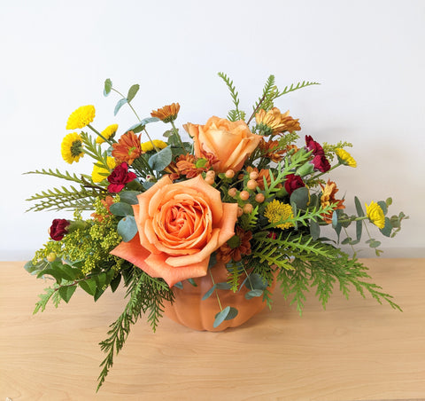 Colorful Pumpkin Centerpiece