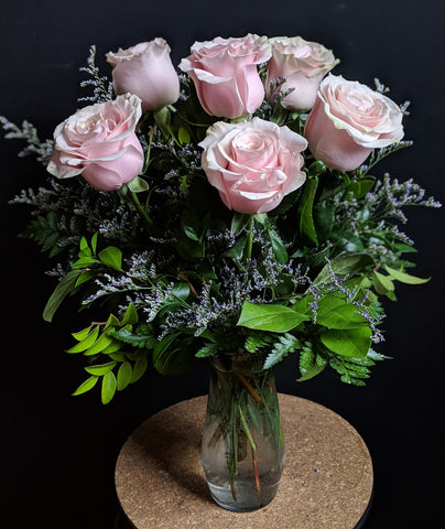 Half a Dozen Roses - Soft pink