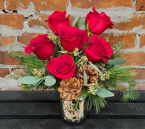 Red Roses and Pine