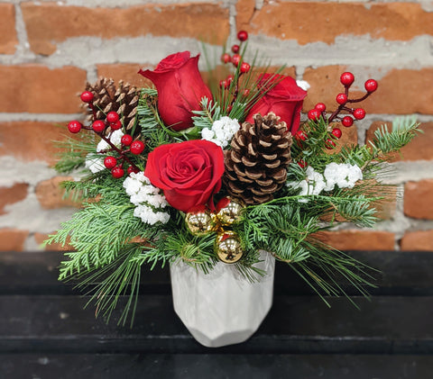 Red Roses + Pine