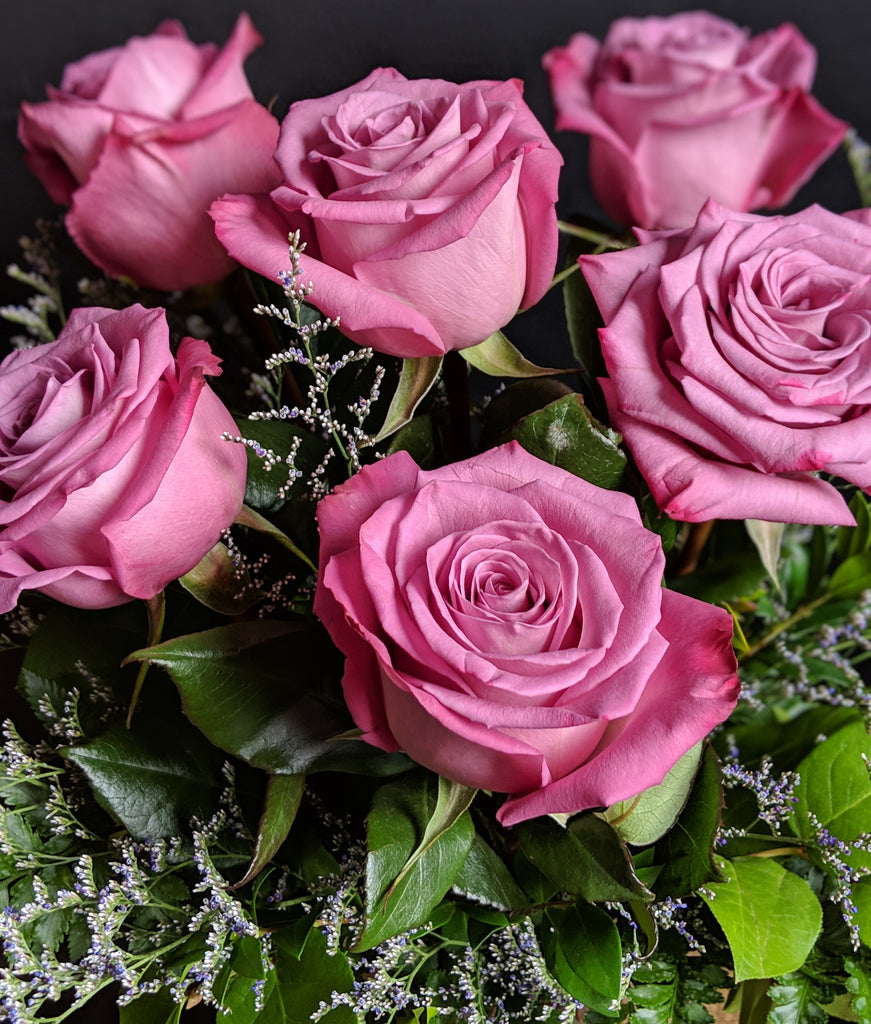 Half a Dozen Roses - Lavender – Ithaca Flower Shop